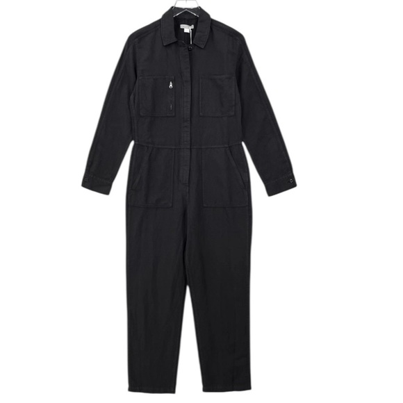 Outerknown SEA suit black utility jumpsuit linen blend size Medium NWT - Picture 8 of 14
